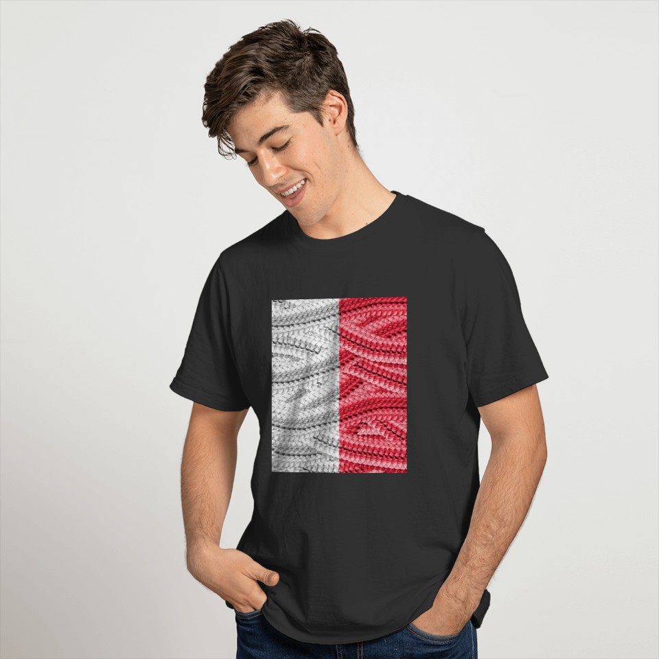 Red and white snake skin art T Shirts