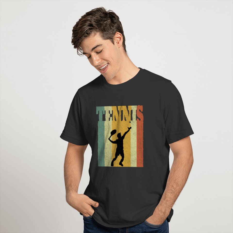 Tennis Tennis play men man retro gift T Shirts