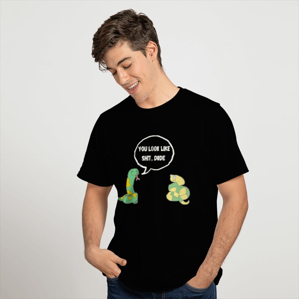 funny snake you look like shit dude Lightweight T Shirts