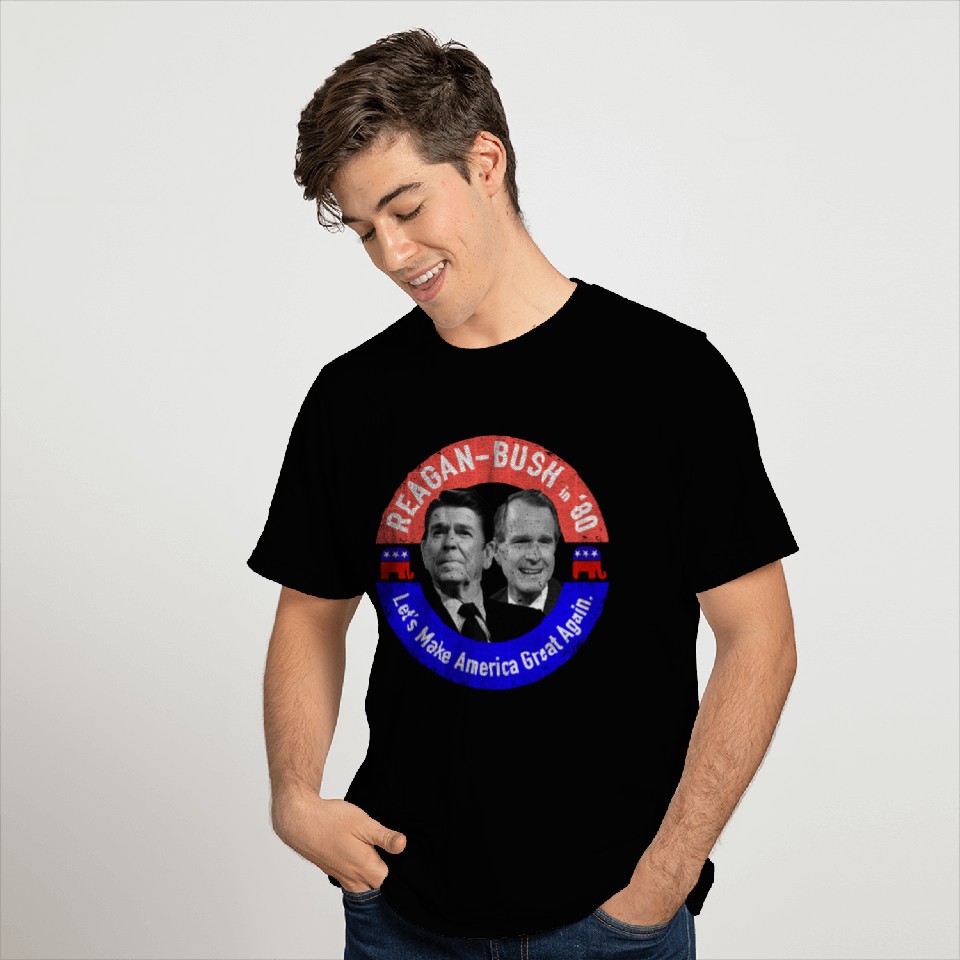 Reagan Bush '80 MAGA T Shirts