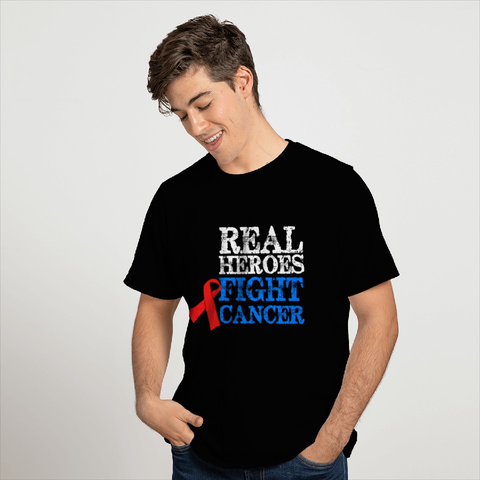REAL HEROES FIGHT CANCER T Shirts