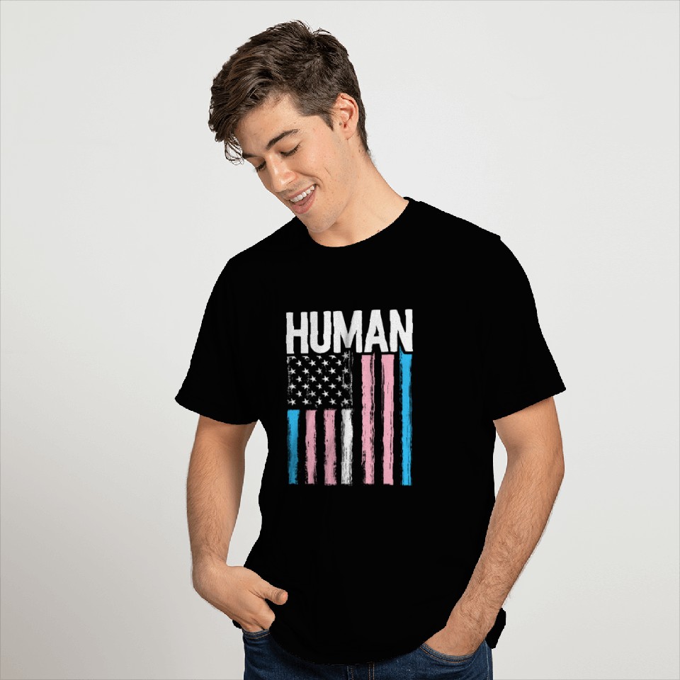 Transgender Pride T Shirts Human LGBT Rainbow