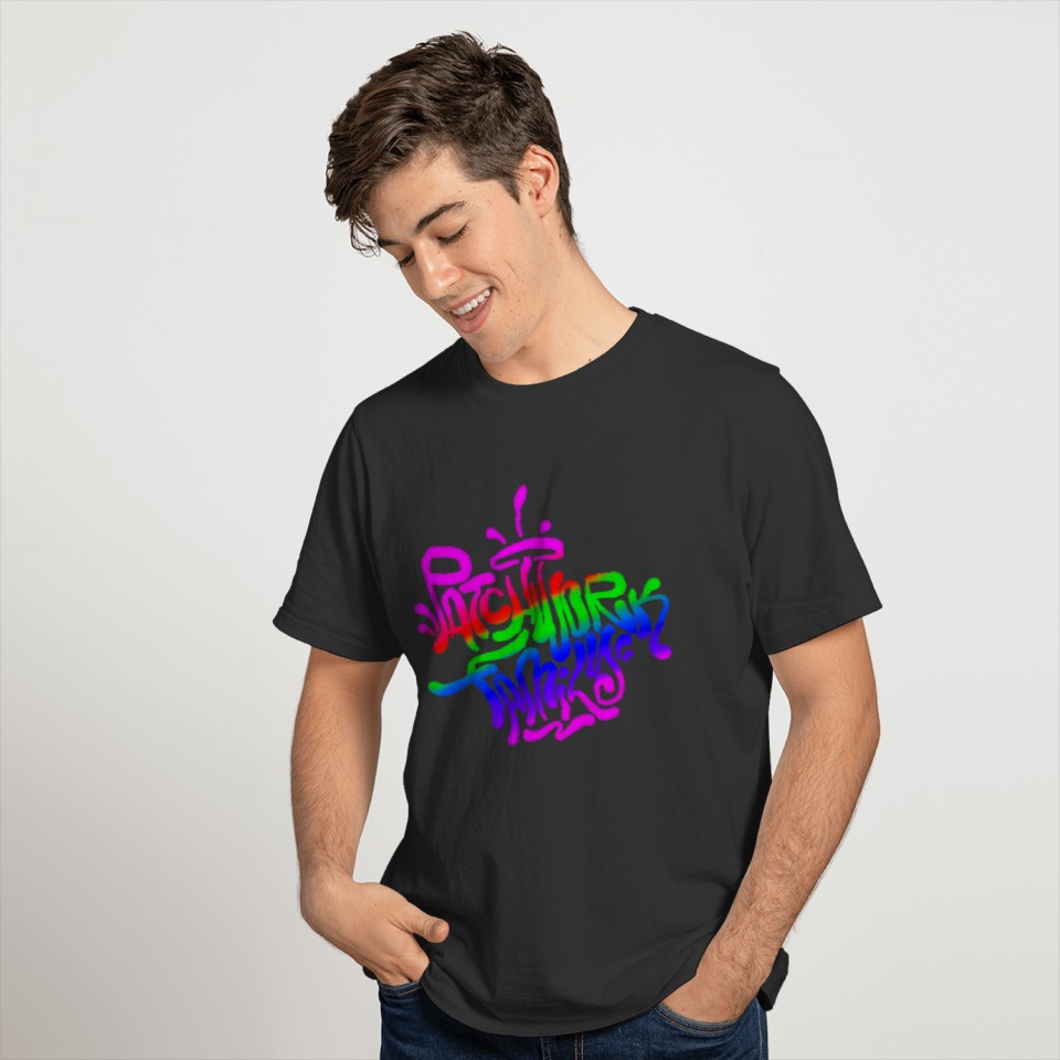 Patchwork Family lettering colorful T-shirt