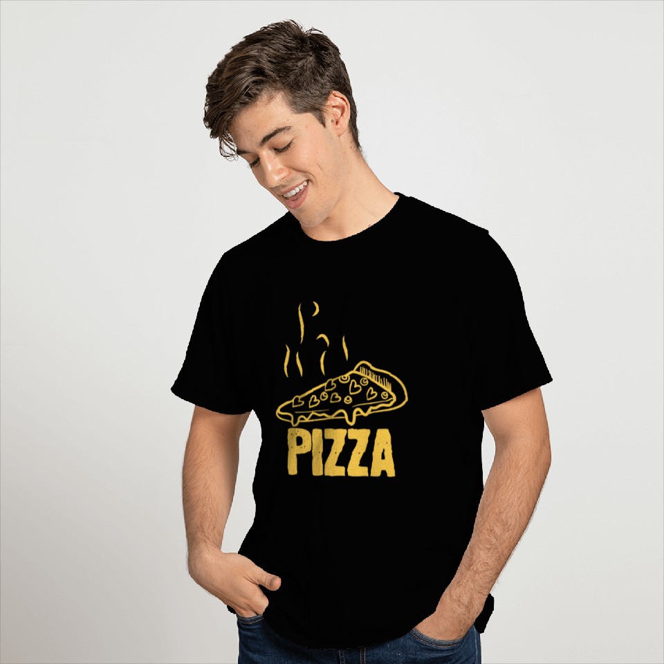 Pizza Yellow T Shirts