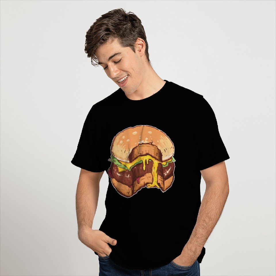 cheesy burger T Shirts