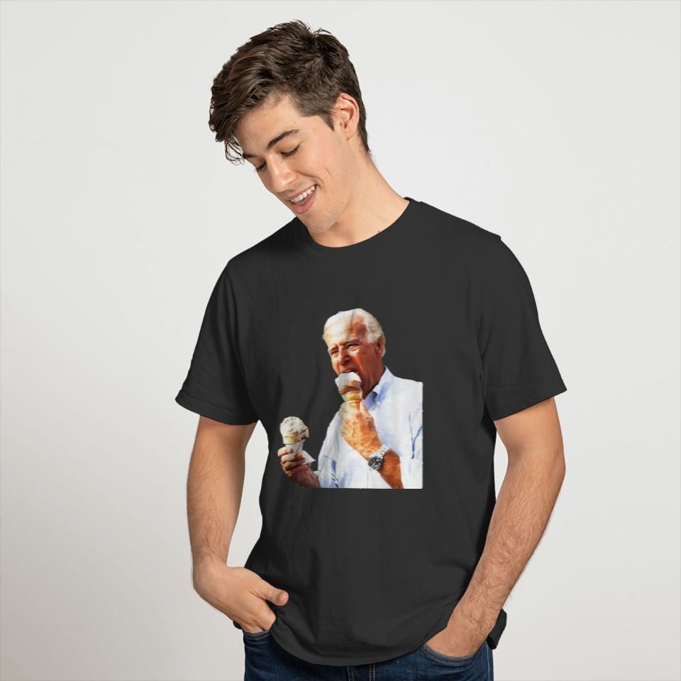 Joe Biden Eating Ice Cream T Shirts