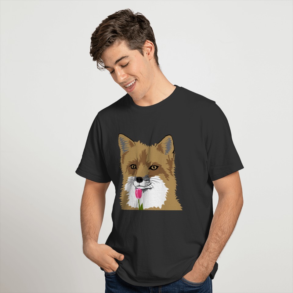 Fox and flowers gift for cute boy girl kid T Shirts