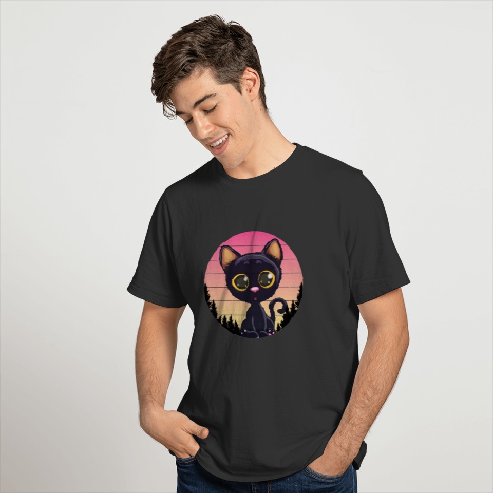 cute vintage cat t-shirt T-shirt