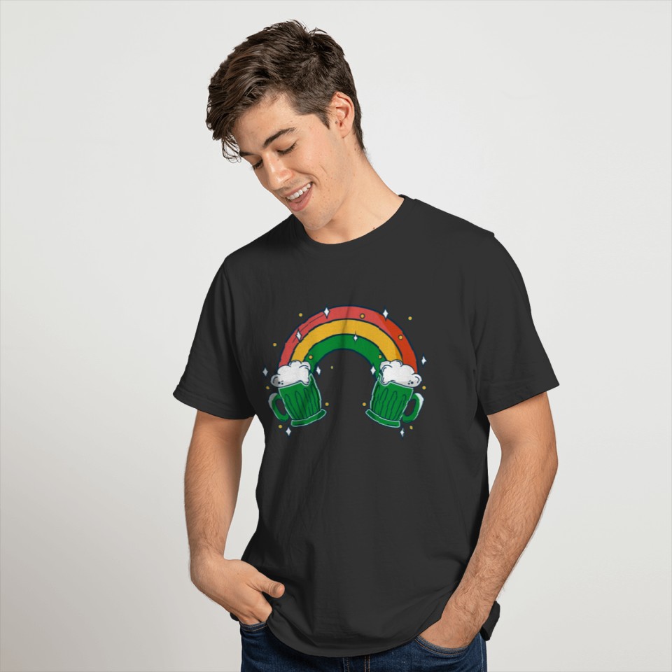 cool cute rainbow beer st. patricks day T Shirts