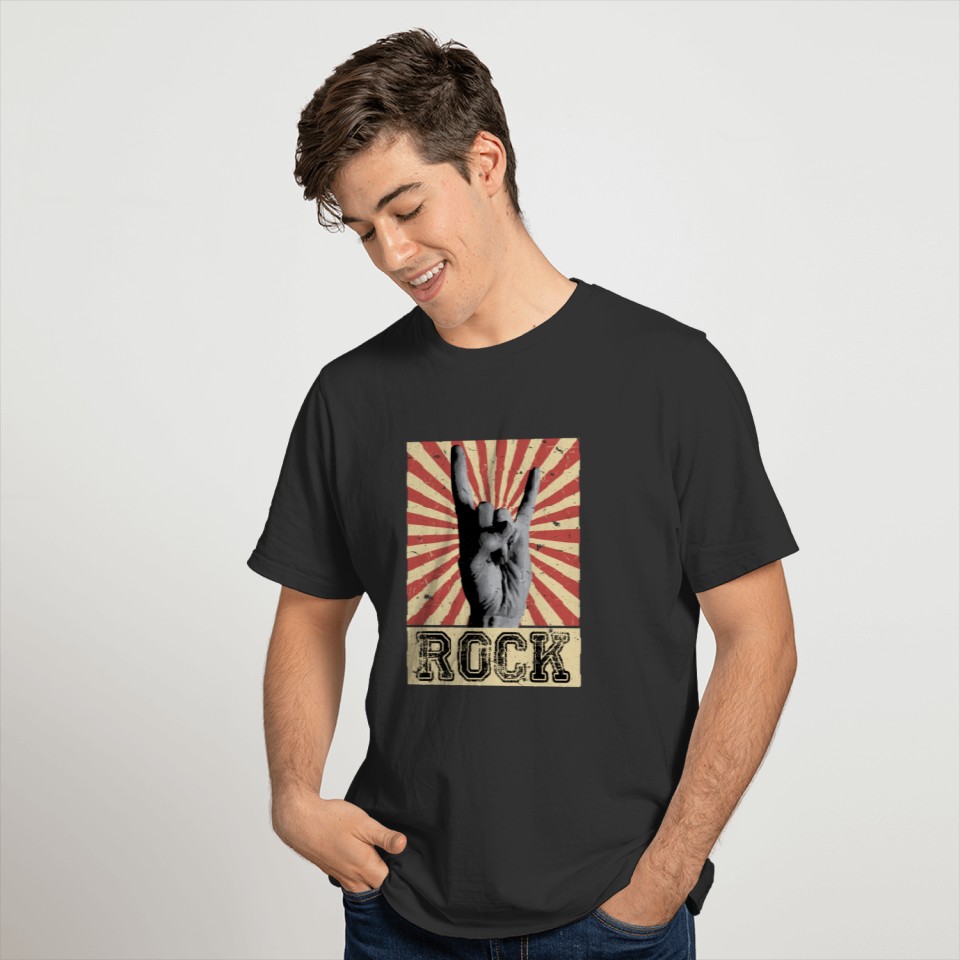 Vintage Rock Concert Band Poster Distressed T-shirt