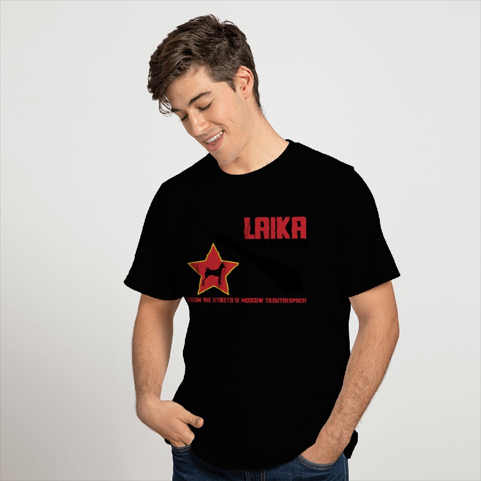 Laika the space dog Russia Gagarin gift T Shirts