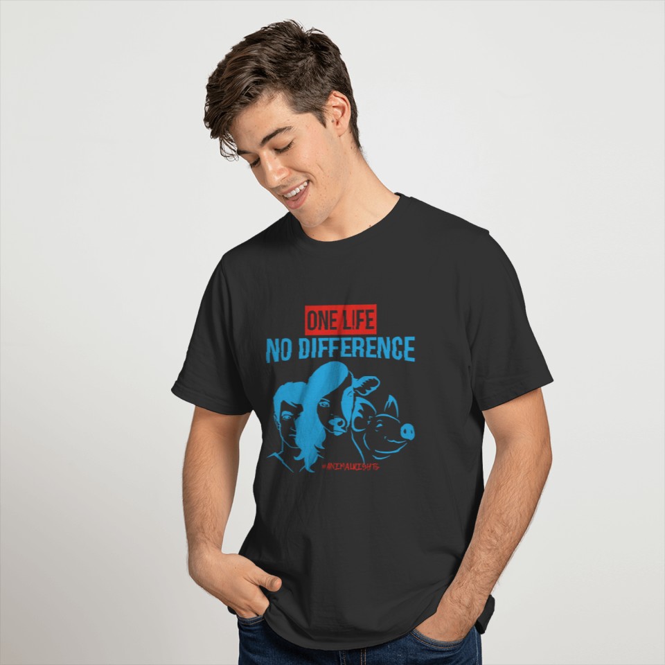 One life no difference gift plants vegan T-shirt