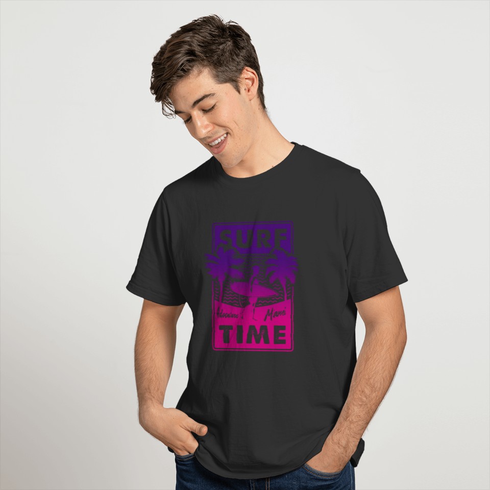 Vintage Colorful Adventure time with a surfer in B T Shirts