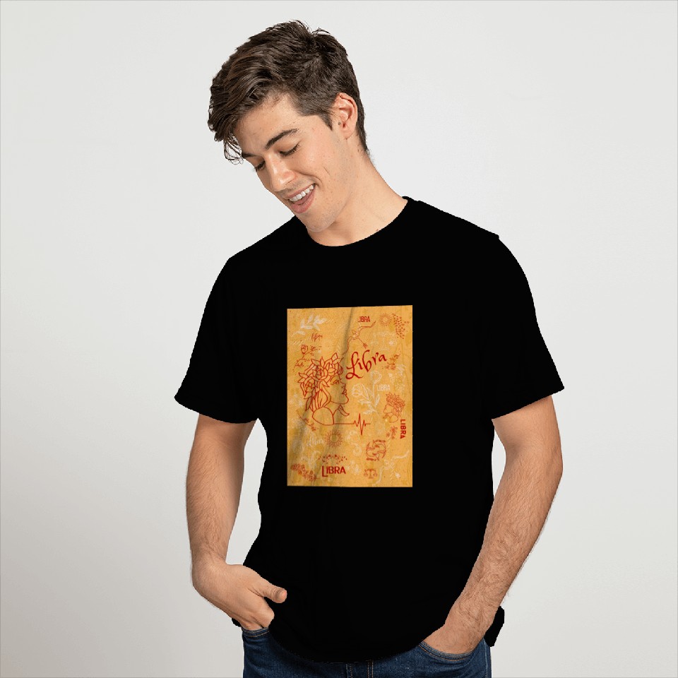 Libra Zodiac Design T Shirts