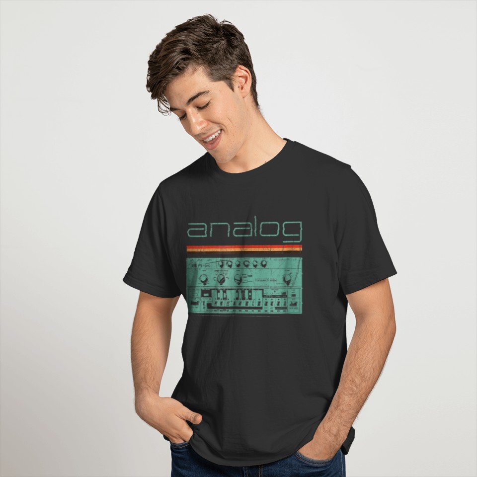 Analog Vintage Synthesizer Acid Nerd Synth 80s chr T Shirts