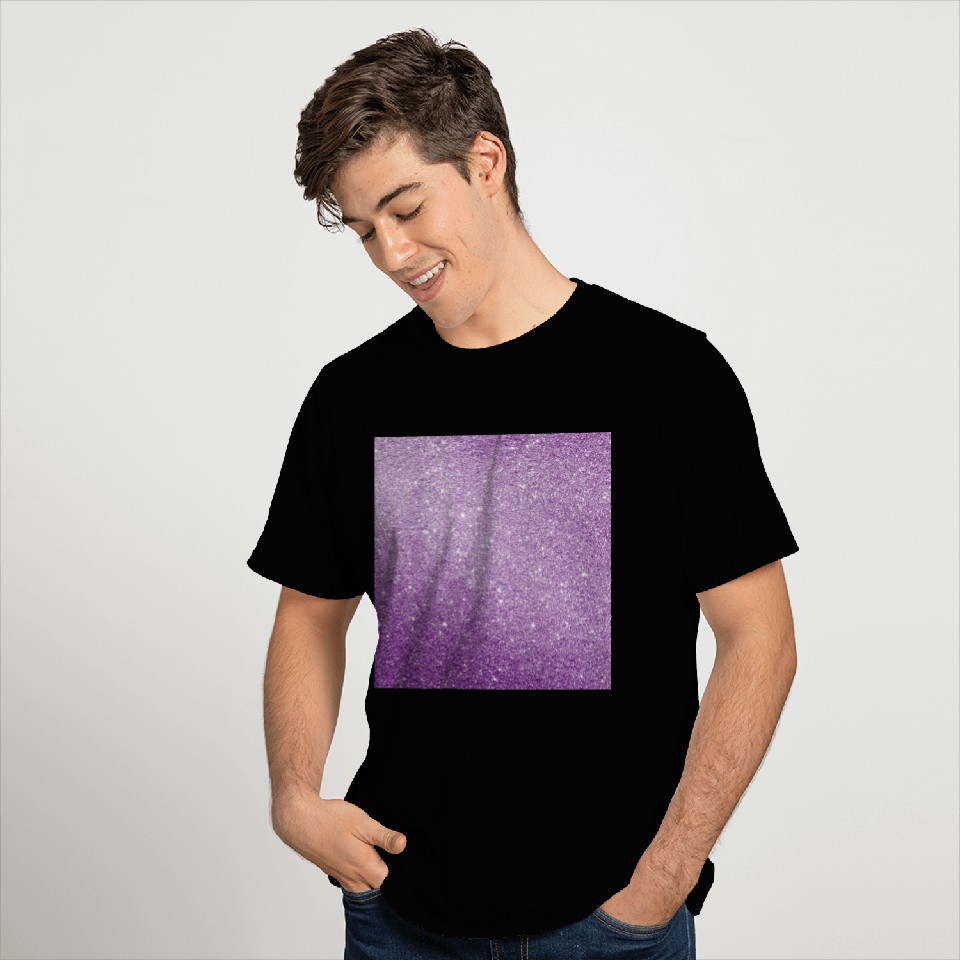Lilac Glitter Pattern T Shirts