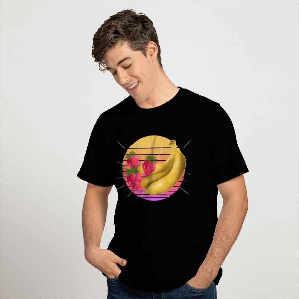 Strawberry Banana Sunset T Shirts