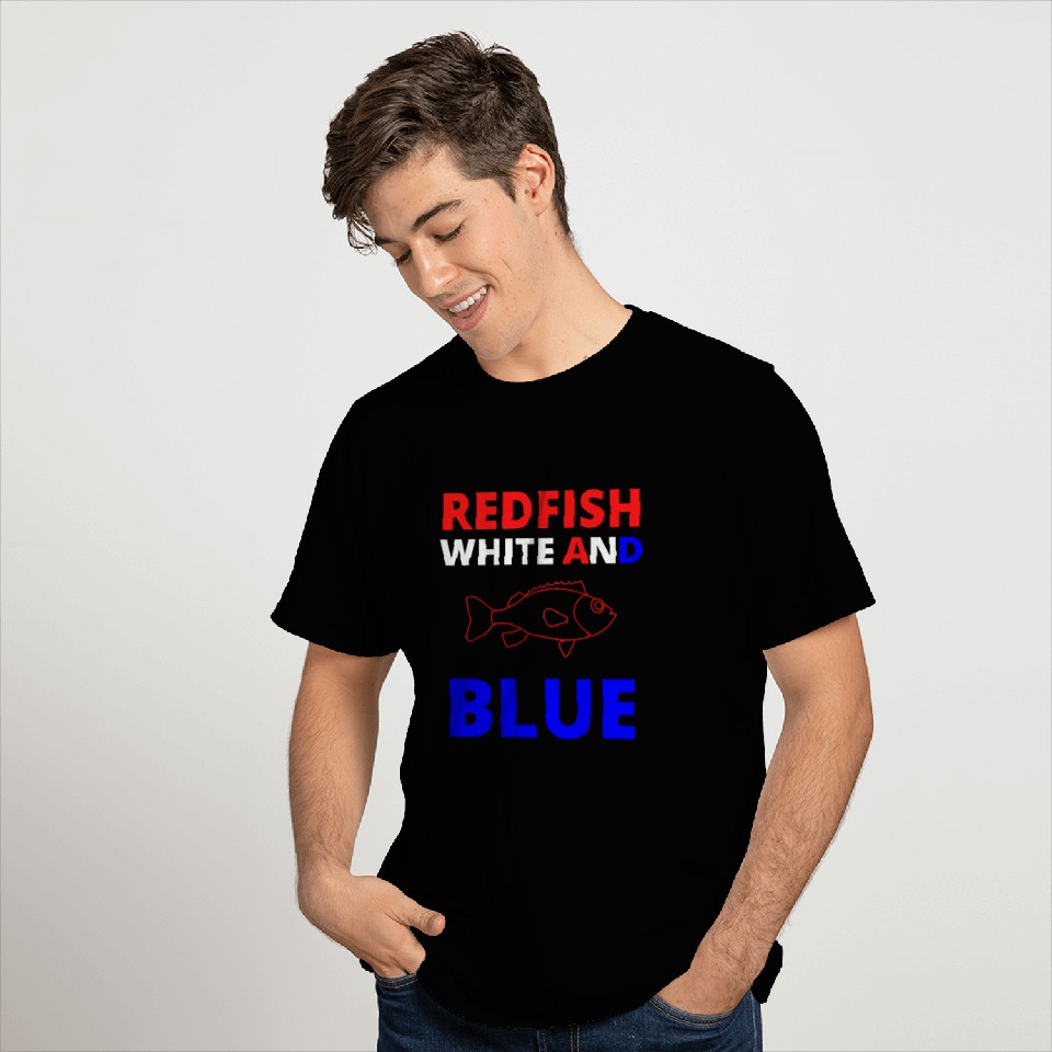 Redfish white and blue T Shirts