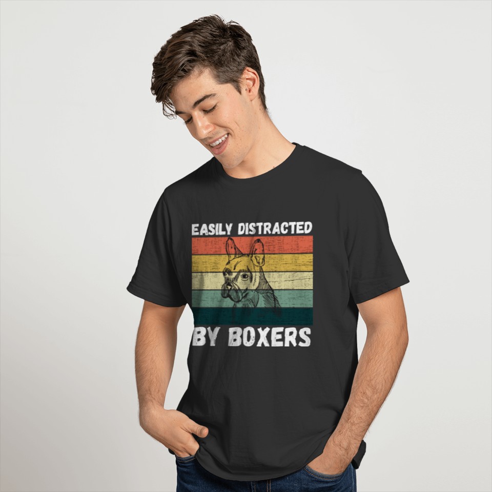 Easily Distracted by Boxers Vintage T-shirt