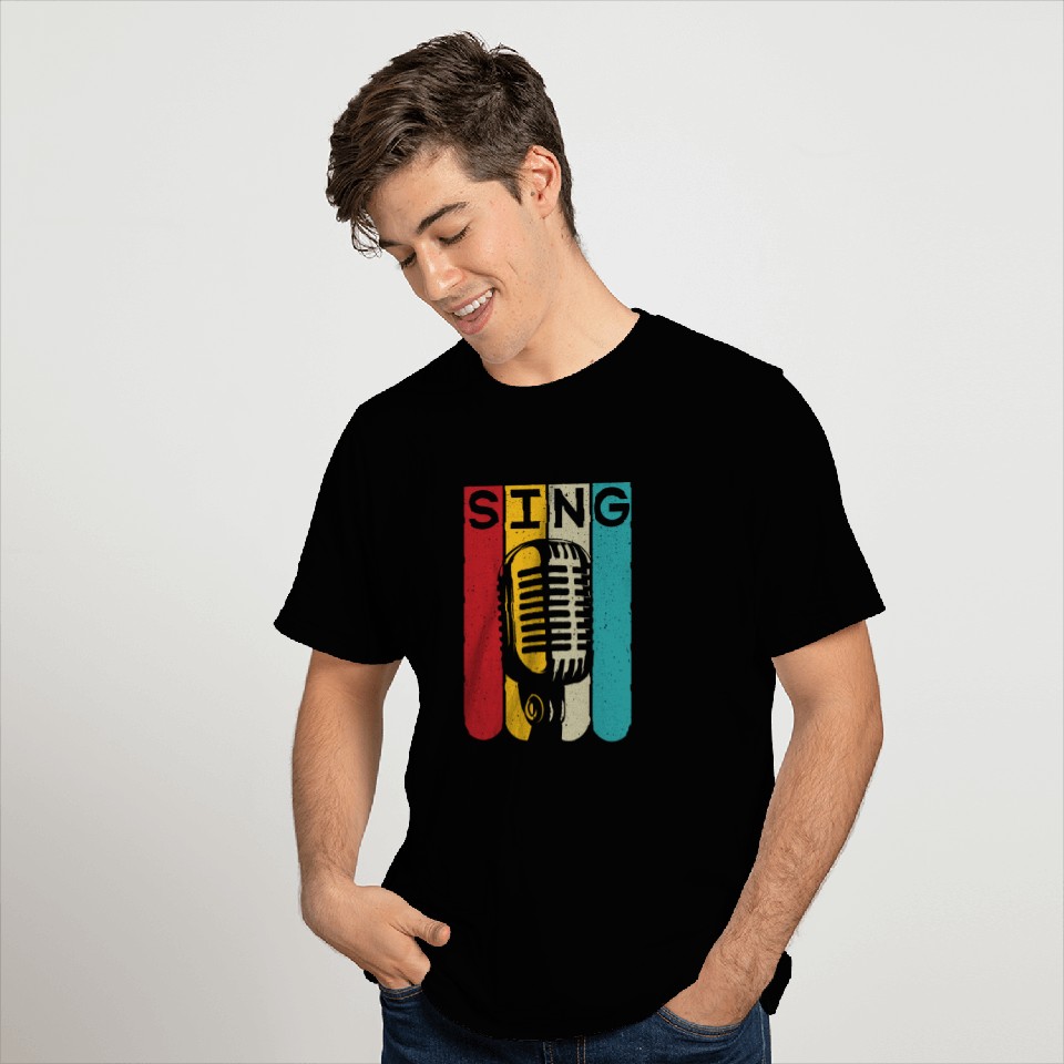 Sing cool retro karaoke night singer T Shirts
