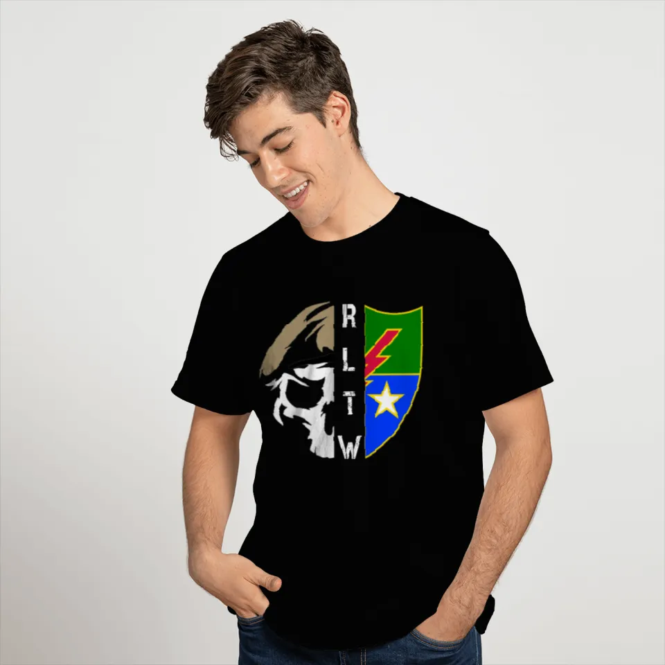 Veteran Gift-75th Ranger Regiment Skull Unit Crest T Shirts