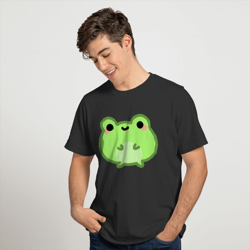 kawaii & happy green frog smiling T-shirt