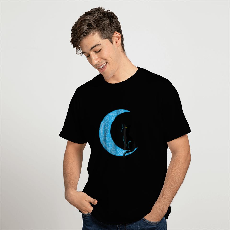 Black Cat Crescent Moon Sailor Mom 1103 T Shirts