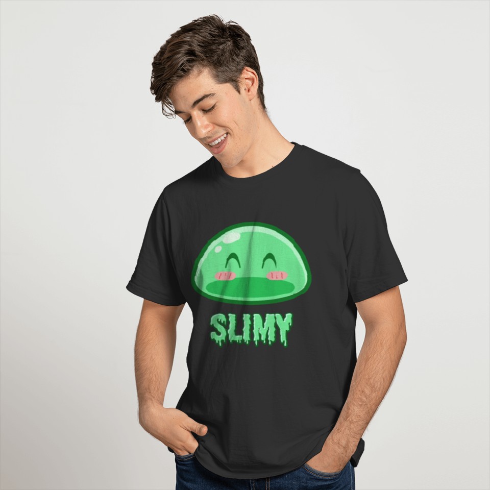 Cute Green Dungeon Slime Monster Weird Anime T-shirt