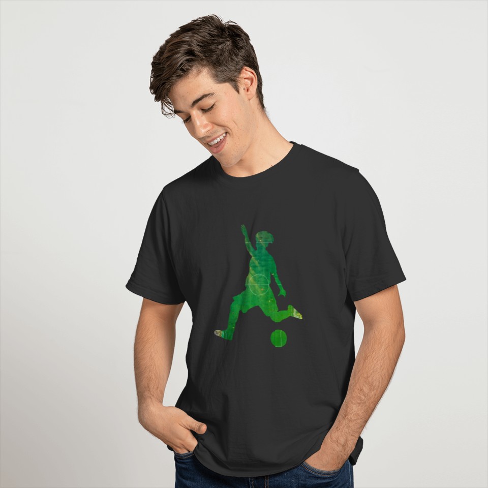Soccer Player and Ball Football Field Gift Idea T-shirt