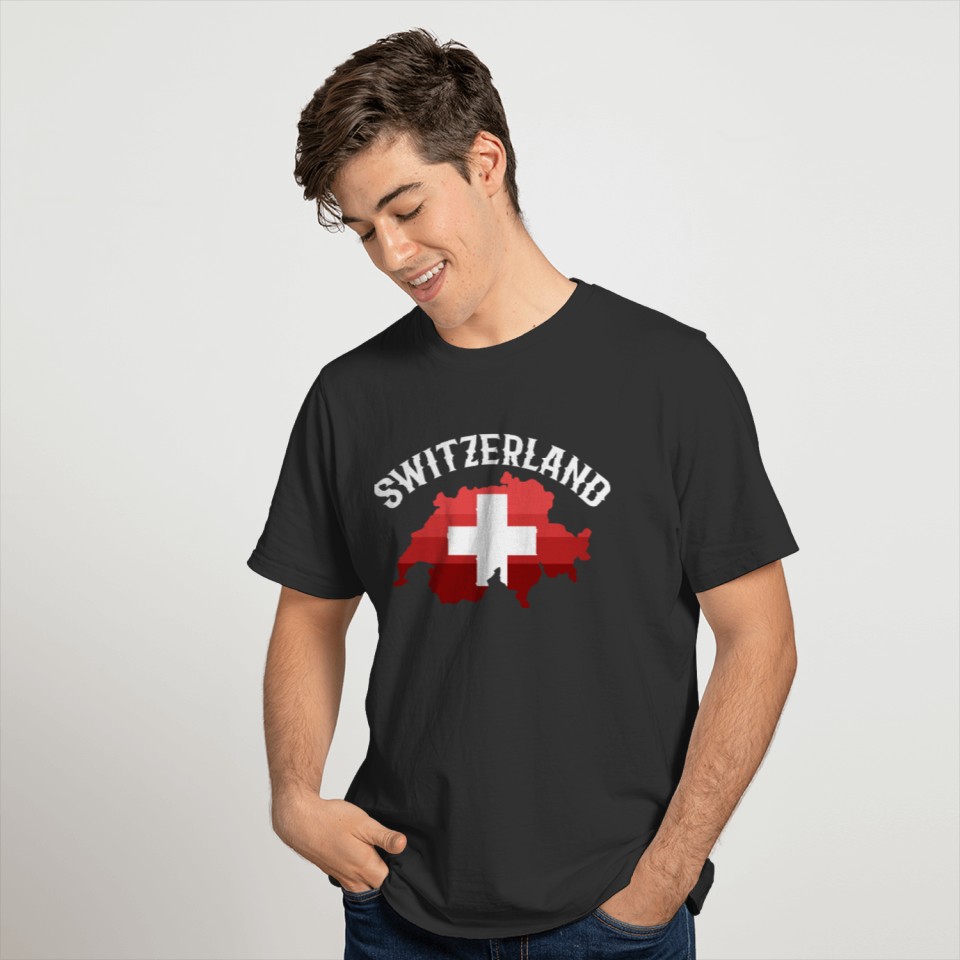 Suisse Swiss Flag Switzerland Map T-shirt