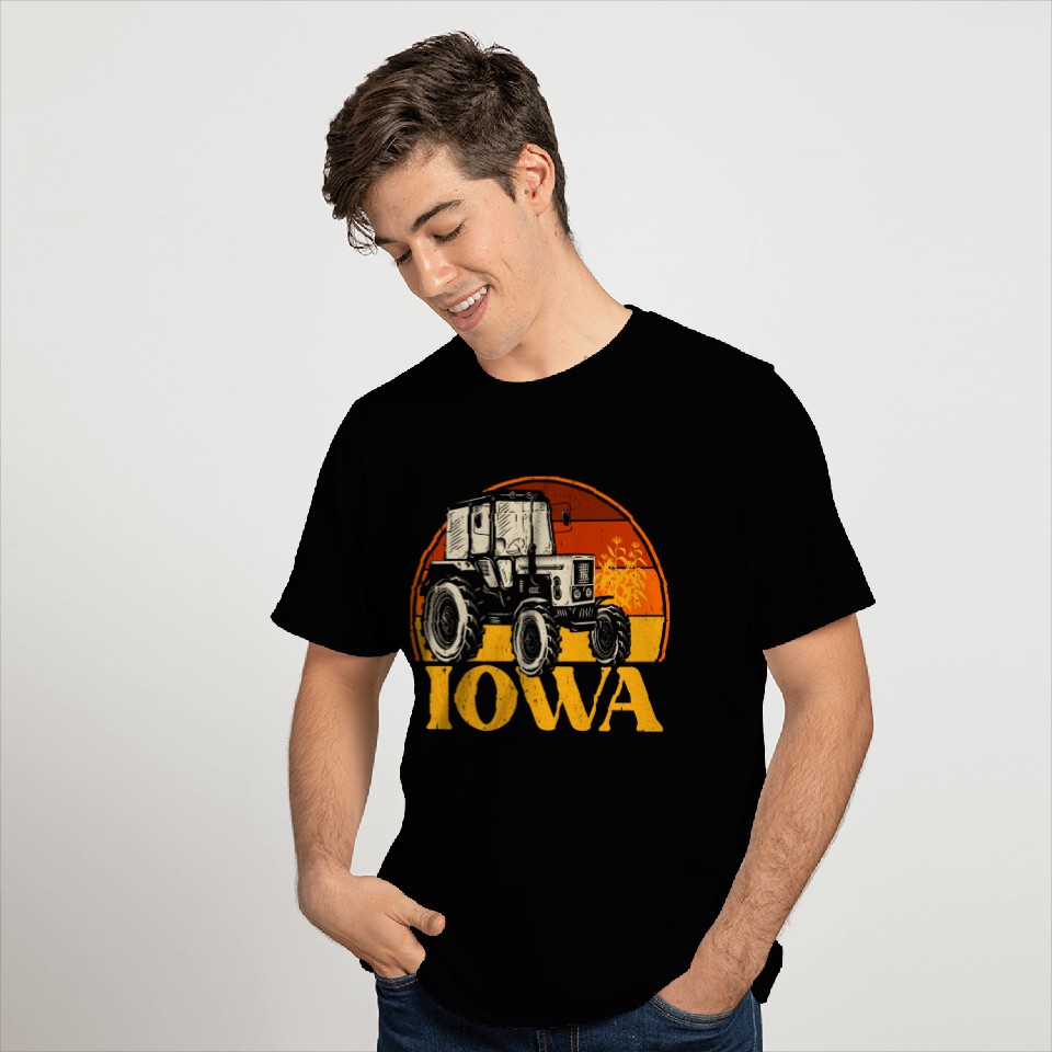 Iowa Tractor Retro T Shirts