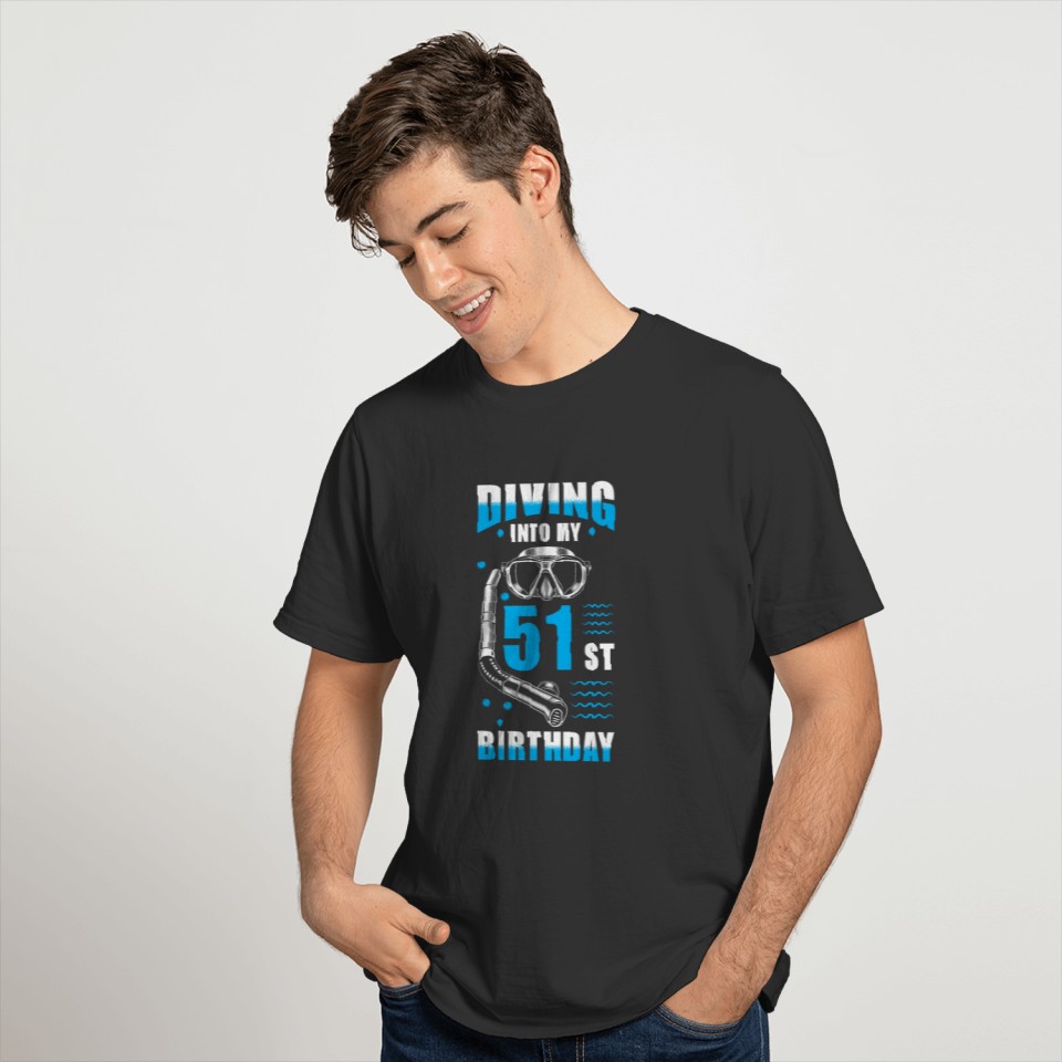 Diver 51st Birthday Gift T-shirt