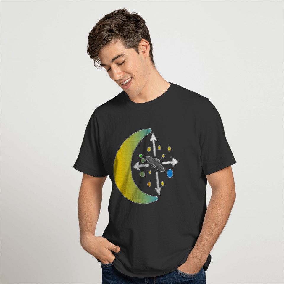 Moon - UFO - Stars / Universe T-shirt