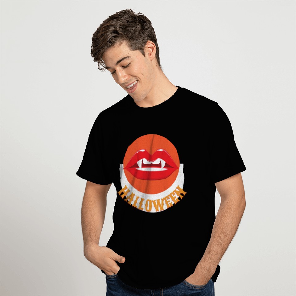 Vampire Lips Halloween T Shirts