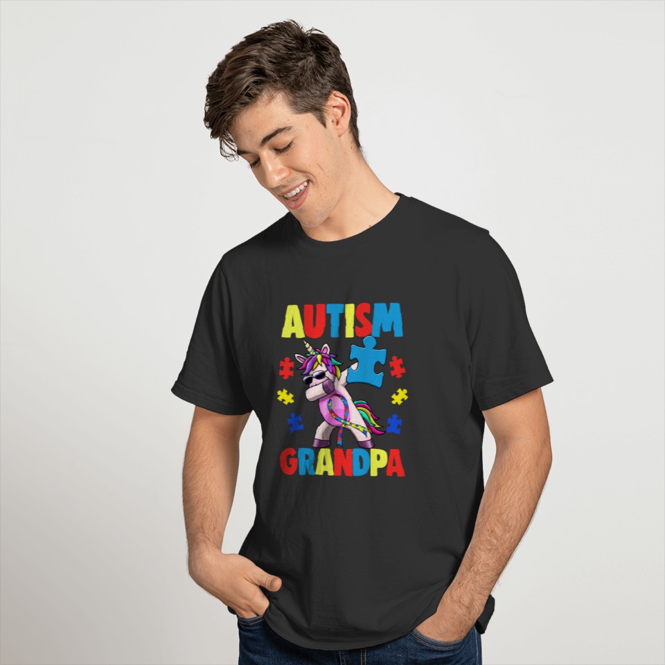 Grandpa Autism Awareness T-shirt