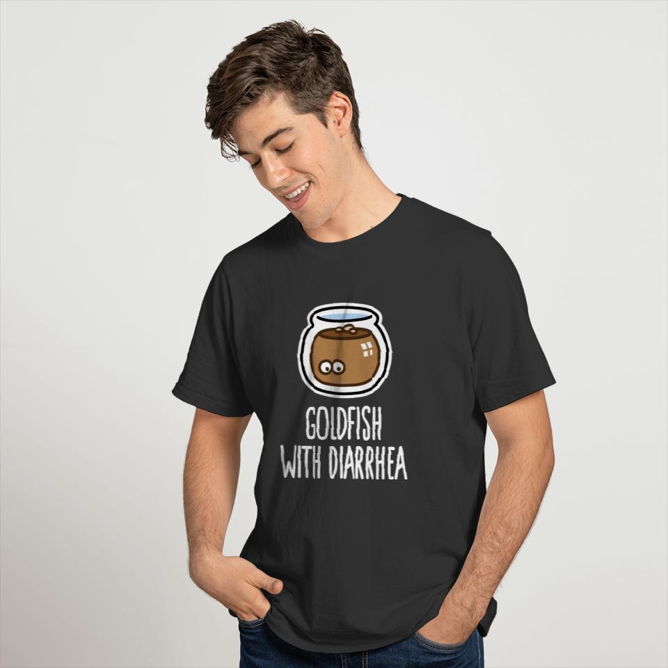 Funny veterinarian goldfish with diarrhea cartoon T-shirt