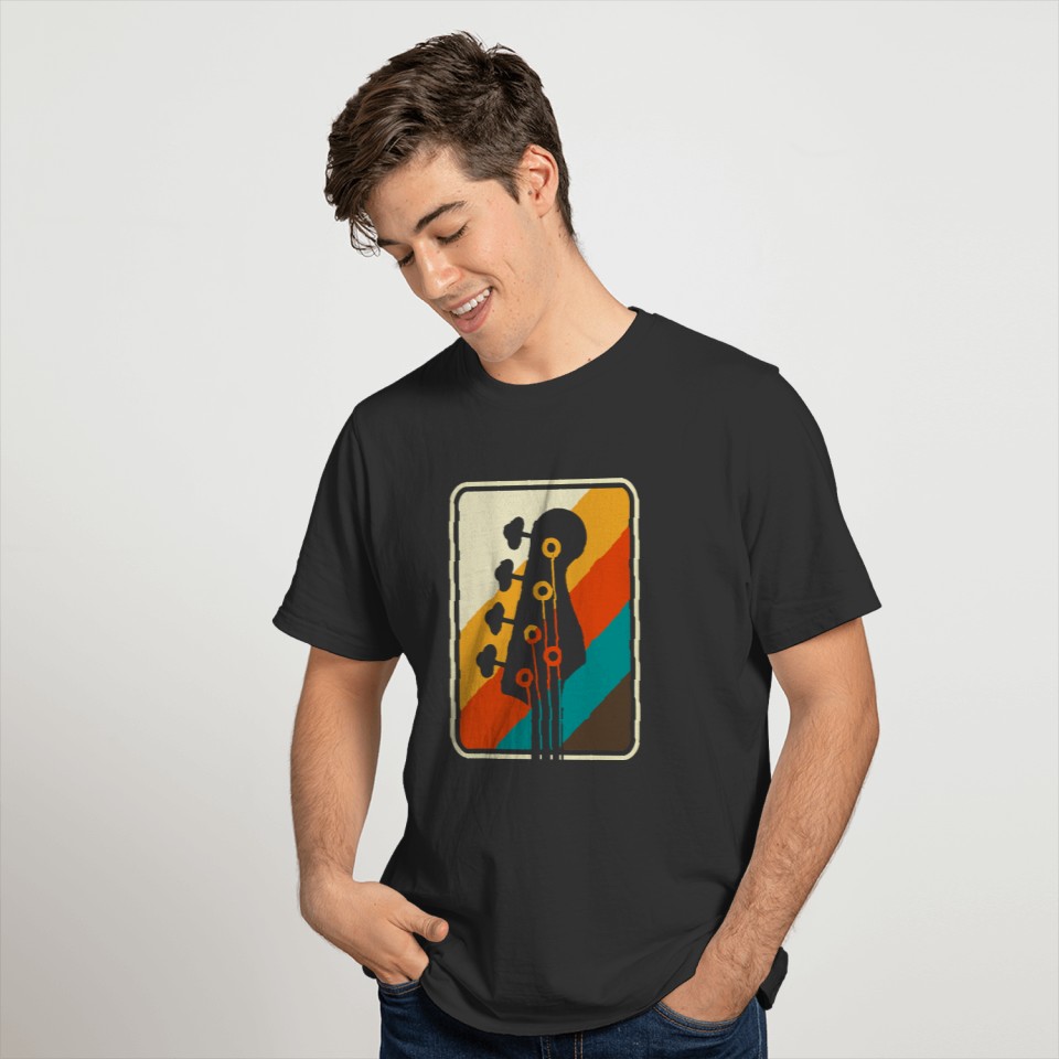 Colorful Musician Gift Idea Bass Guitar T-shirt