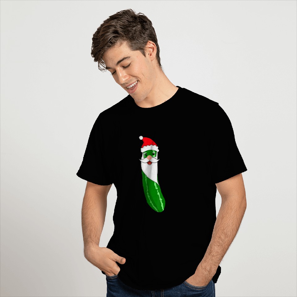 Pickle Santa Christmas Funny Cucumber Lover Gift T Shirts