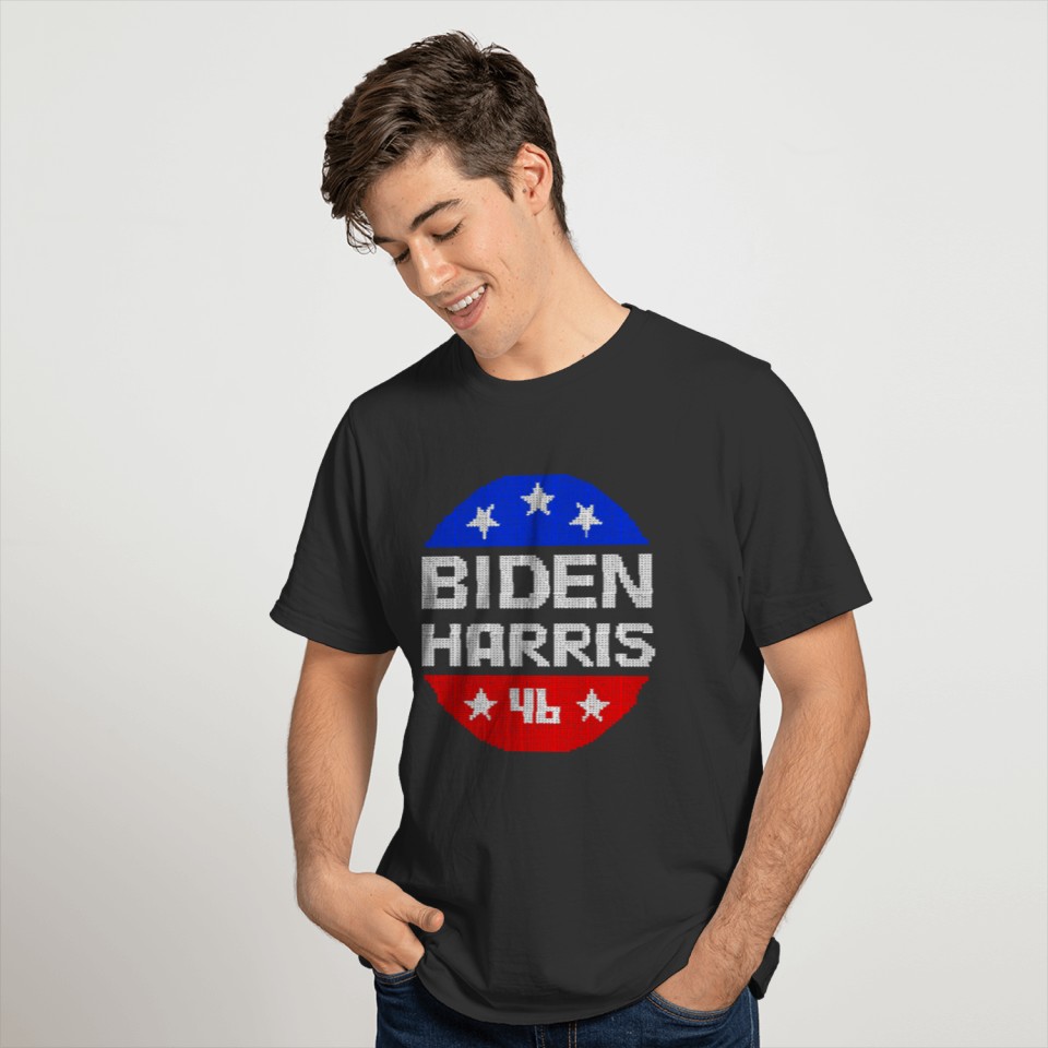 Joe Biden Kamala Harris 46 2020 Vintage Button Ugl T Shirts