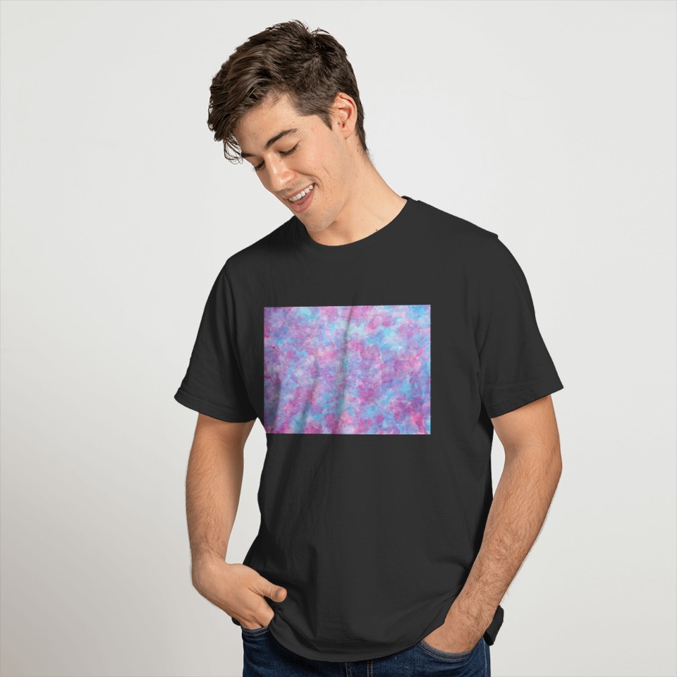 Abstract painting Pink Blue White with texture T Shirts