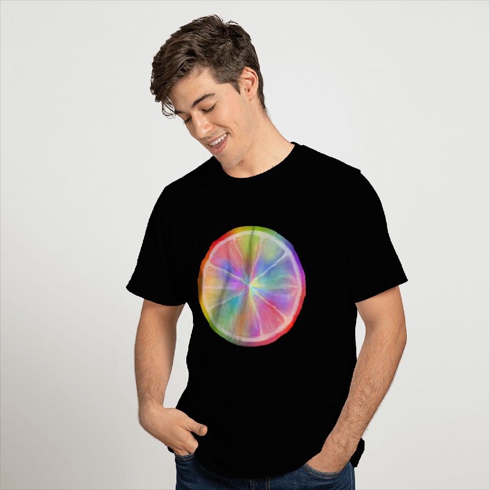 Rainbow Citrus Circle Slice T Shirts