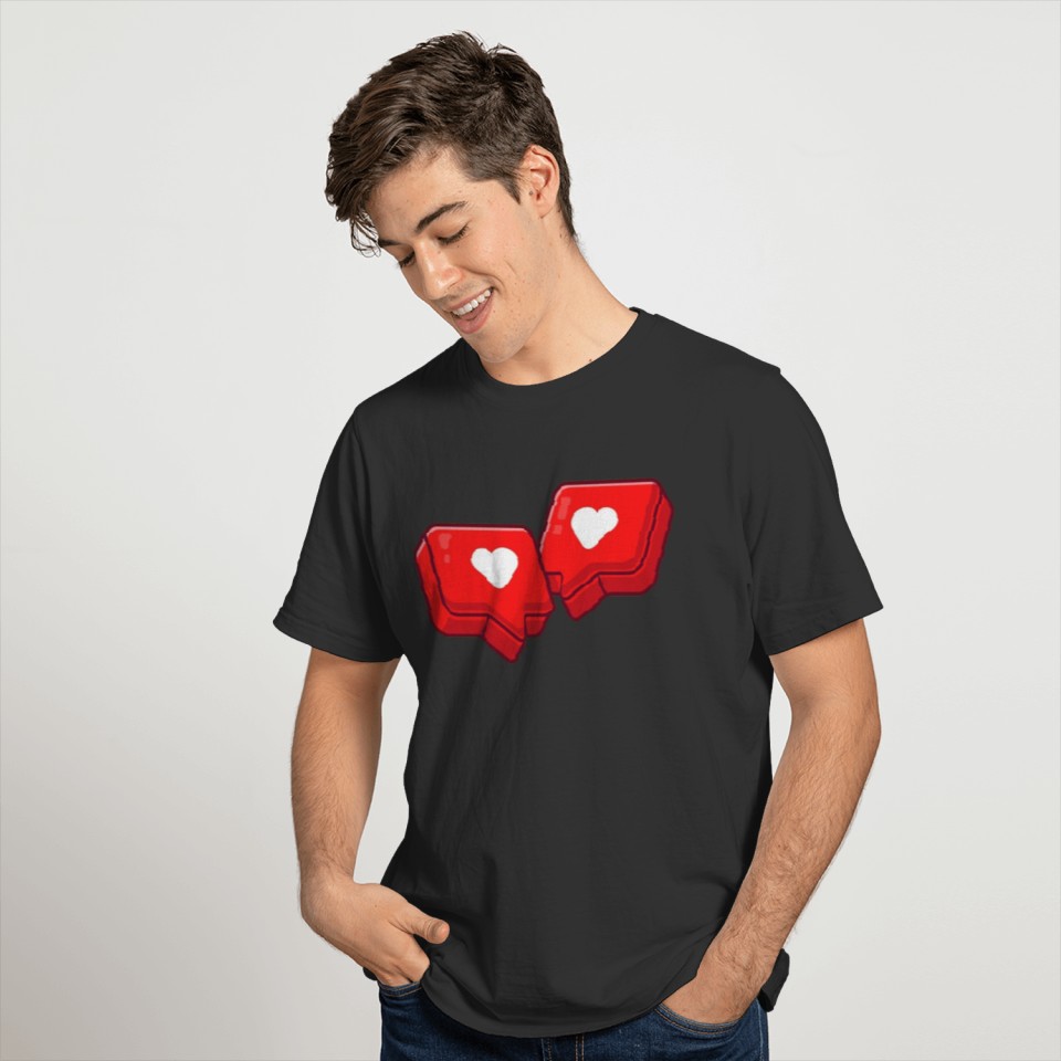 Love Heart Cartoon Icon Illustration T-shirt