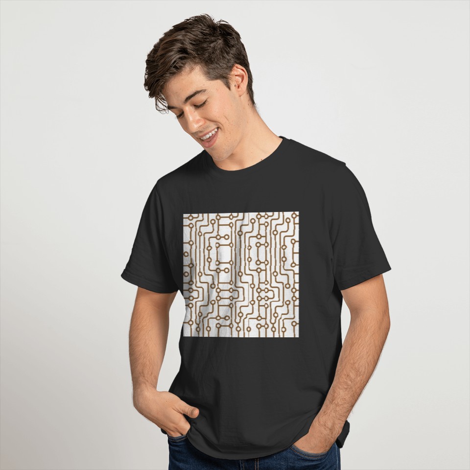 Fun Abstract Electrical Circuit Pattern T-shirt