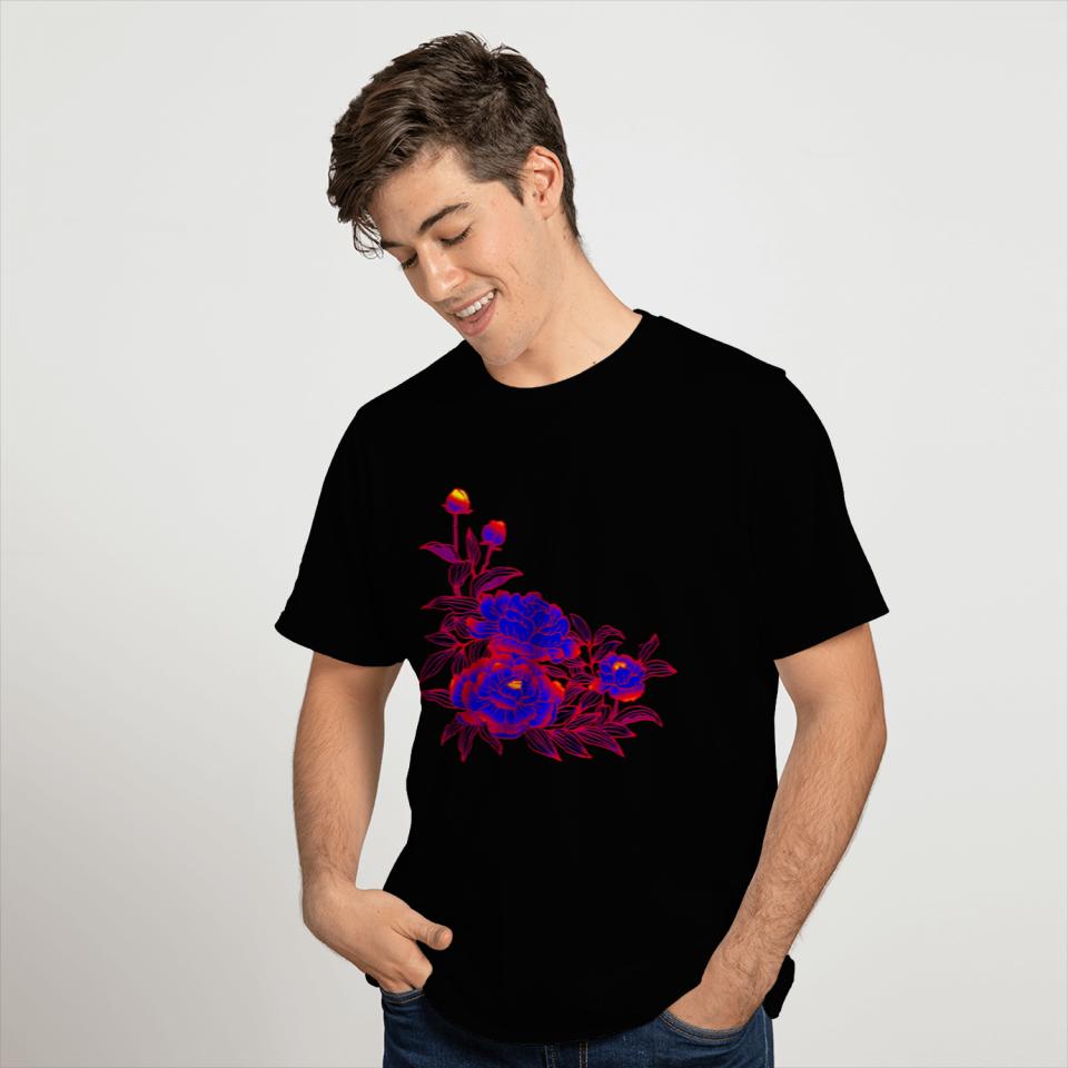 Polyamorous Pride Peony Flower Arrangement T Shirts