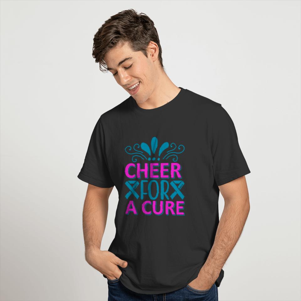 Cheer For A Cure Pink and Teal T-shirt