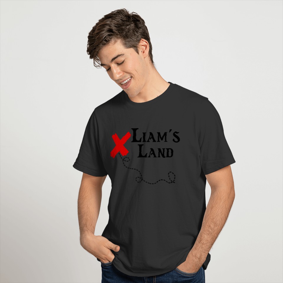 Liam's Land Treasure Island Map T-shirt