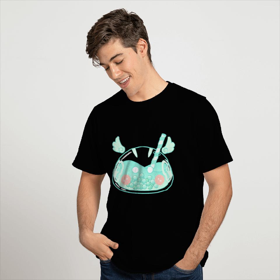 Genshin Impact cute Slime Anemo Boba T Shirts