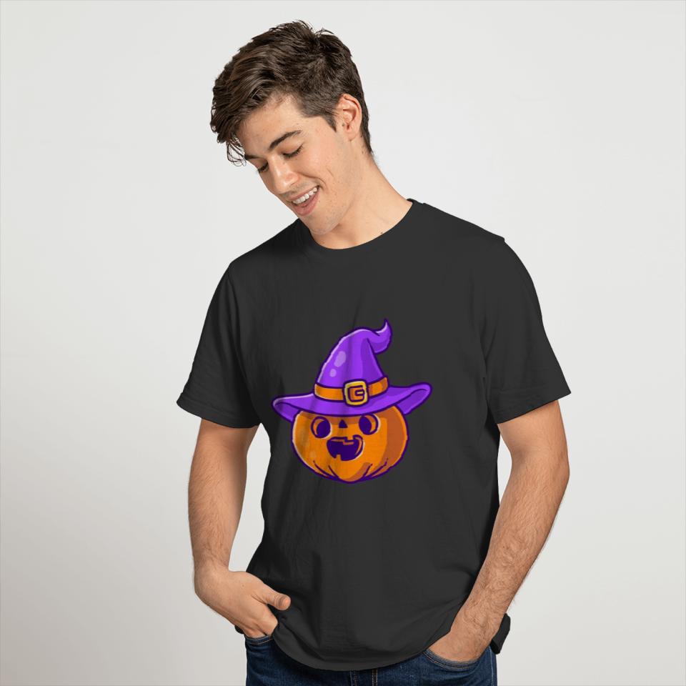 Cute witch pumpkin halloween T-shirt