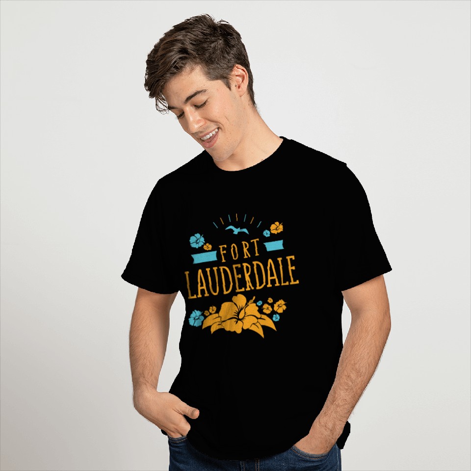 Fort Lauderdale Florida Summer Seagull Tropical Fl T Shirts