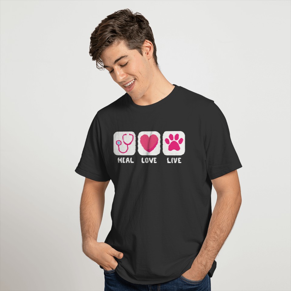 Vet Veterinarian Veterinary Gift For Women Heal Lo T-shirt